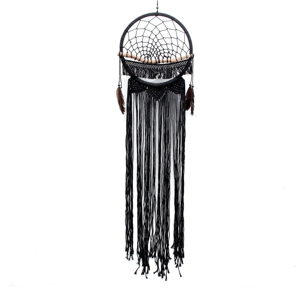 El soñador de madera de macramé - Negro