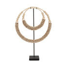 Double Shell Necklace with Stand - Natural