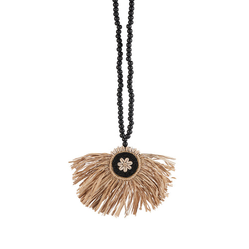The Rafia Mahkota Tassel - Natural Black
