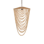 Le lustre à perles en bois - Naturel - G