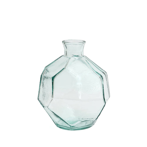 Round origami vase - Blue