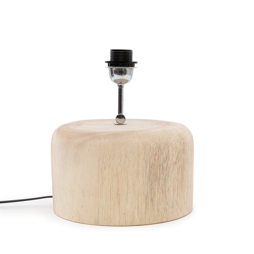 Teak wood table lamp base - Natural