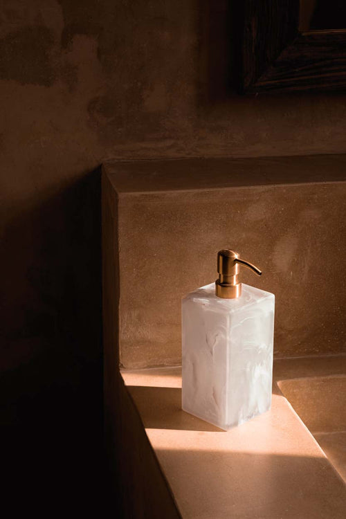 The Resin Soap Dispenser - White Pink