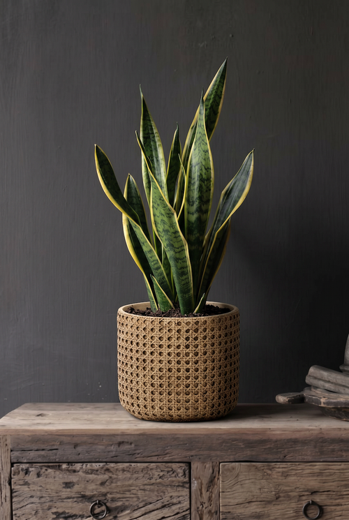 RattanRock Planter - Natural - L