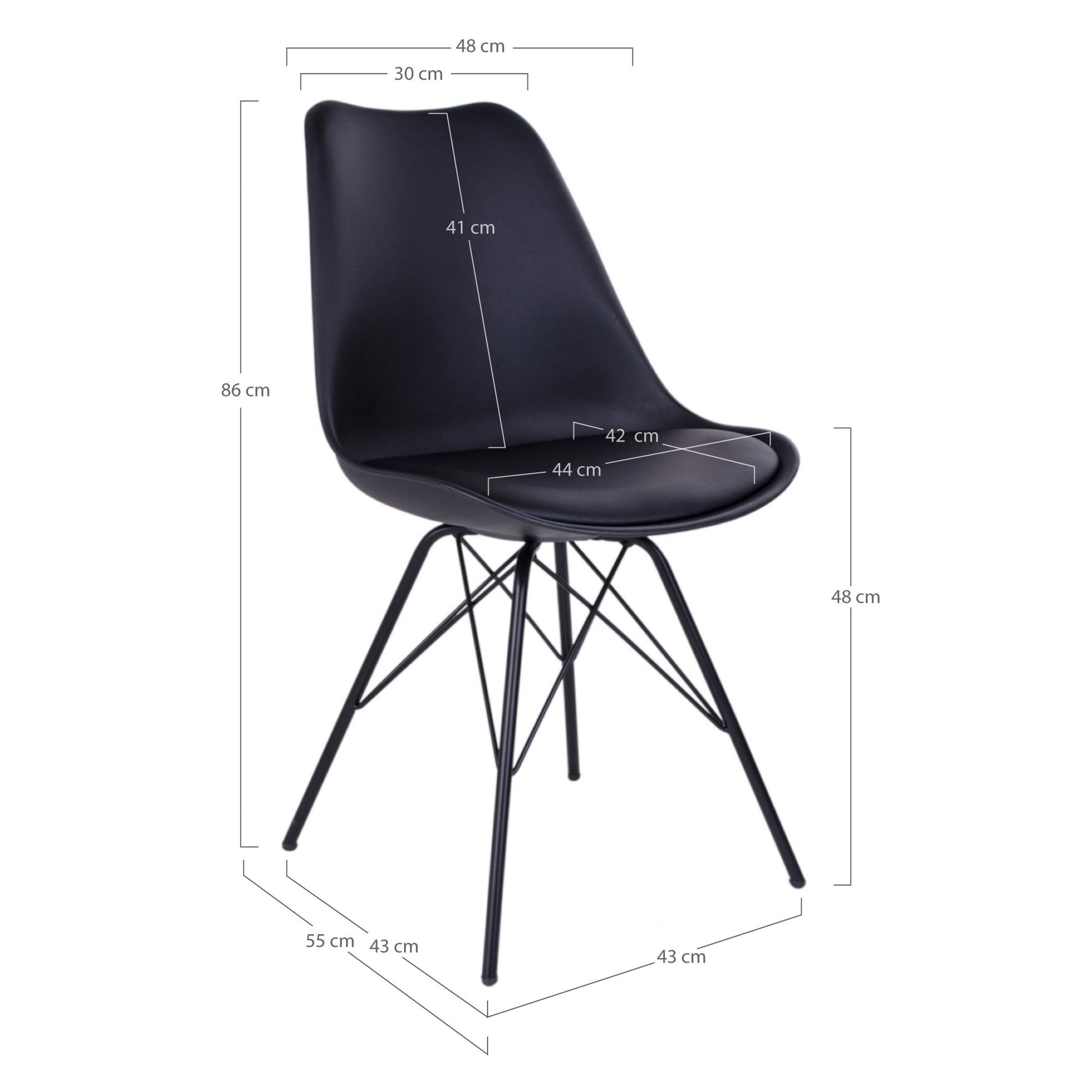 Oslo Dining Chair - Black