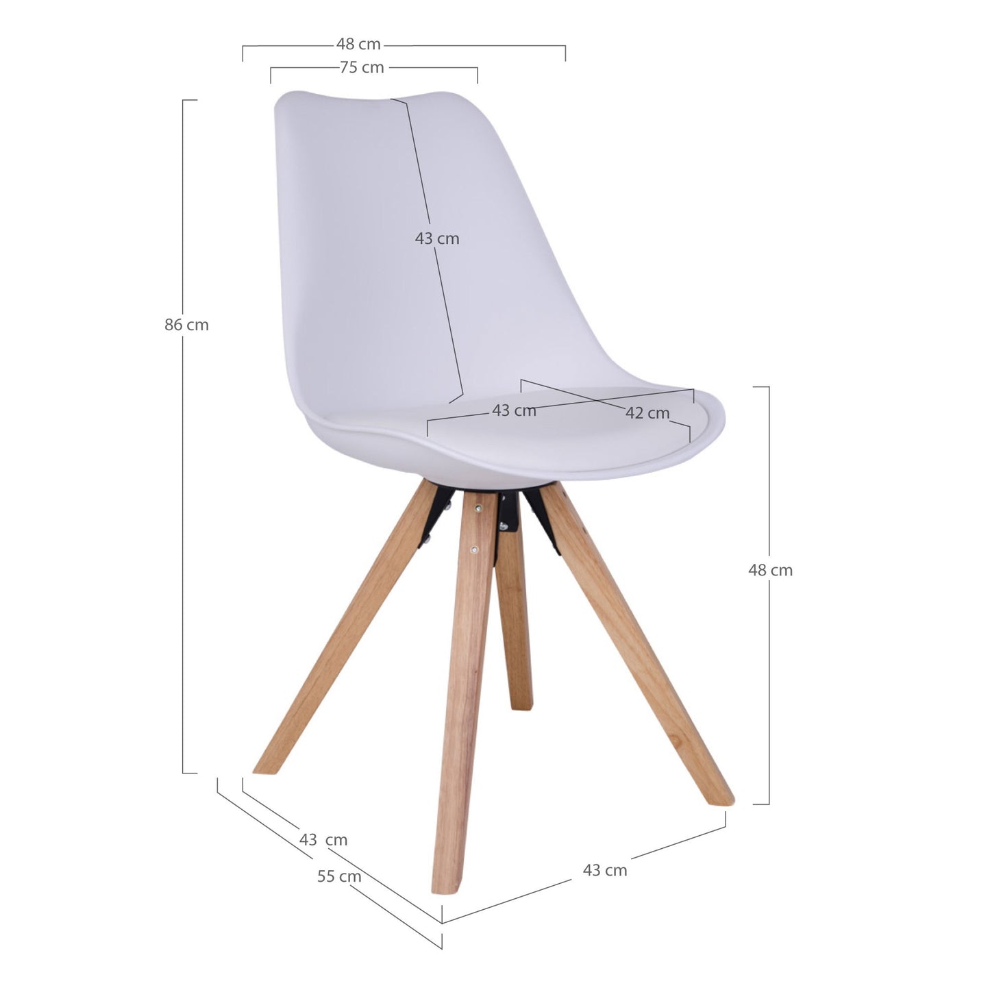 Bergen Dining Chair - White