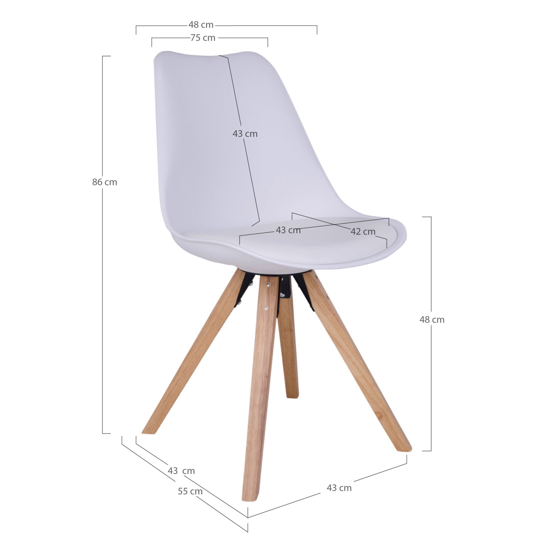 Bergen Dining Chair - White