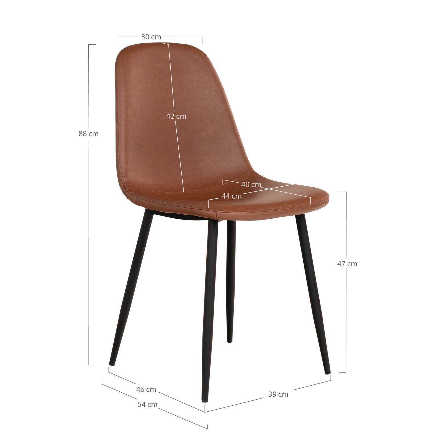 Stockholm Dining Chair - Brown