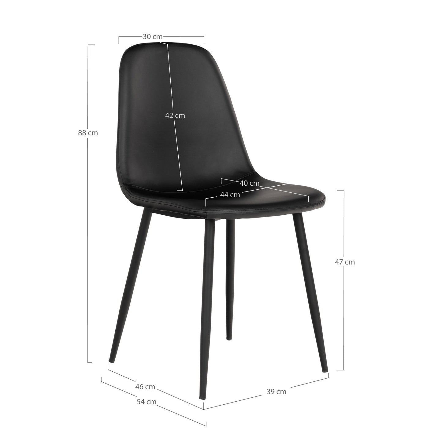 Stockholm Dining Chair - Black
