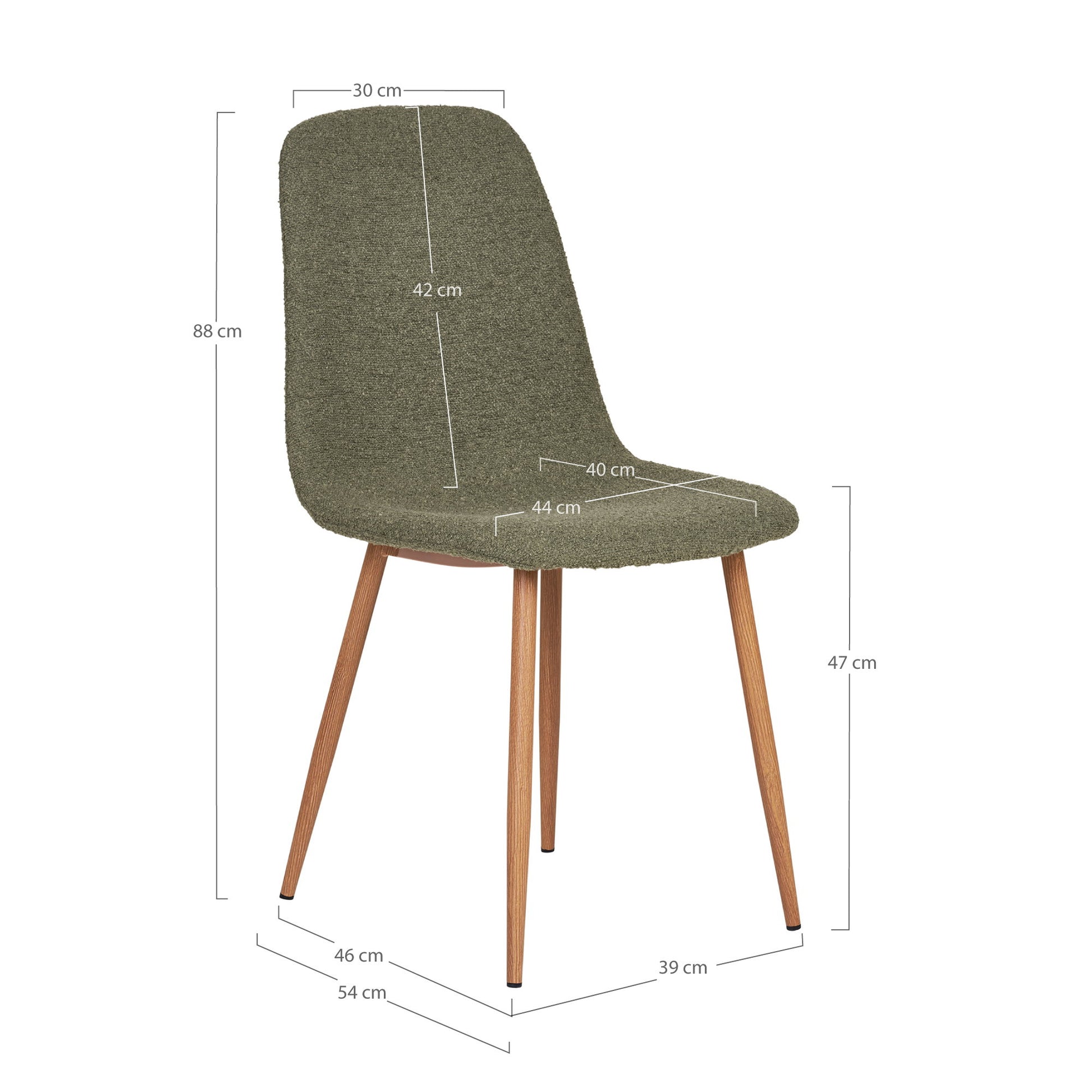 Stockholm Dining Chair - Dark Green