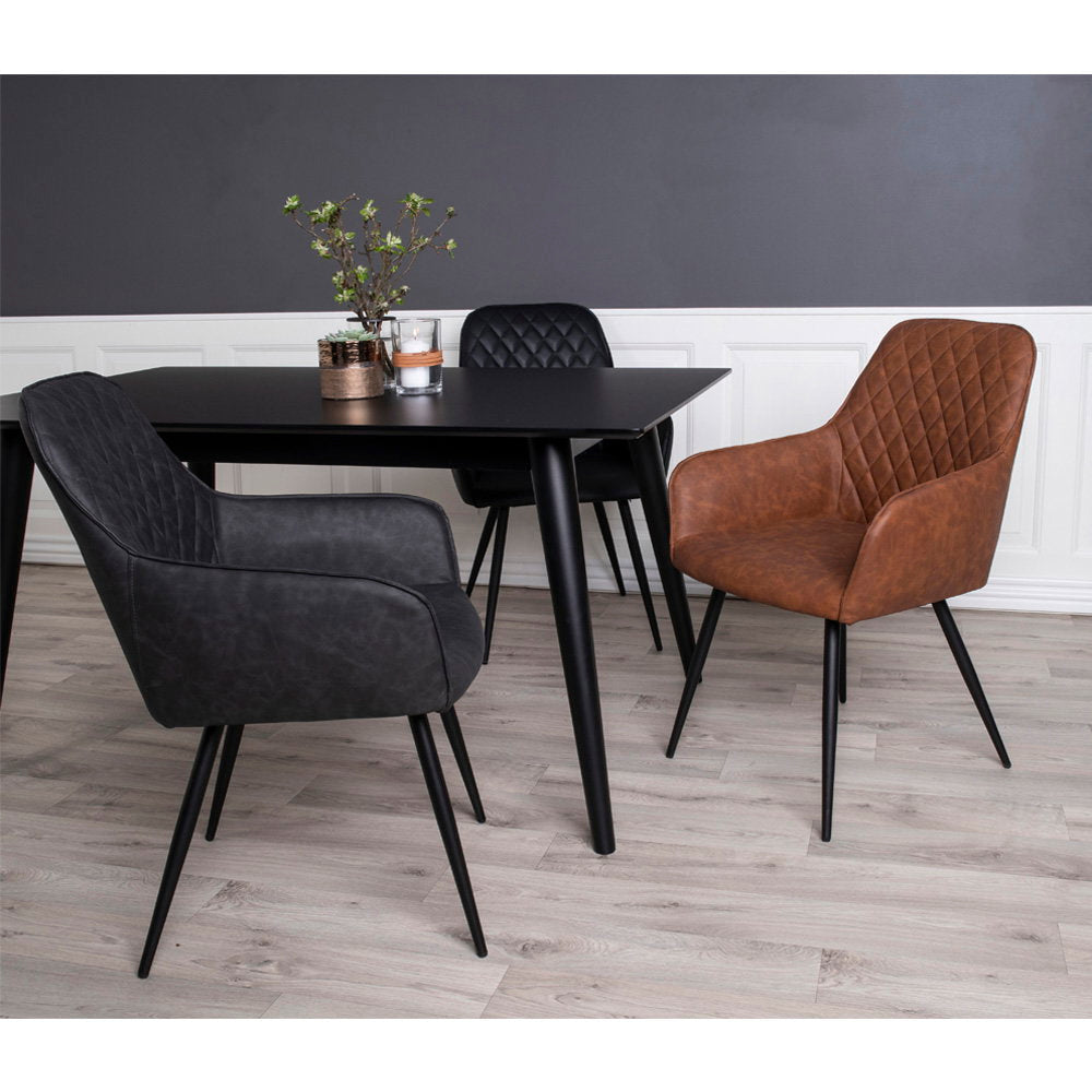 Silla de comedor Harbo - Marrón