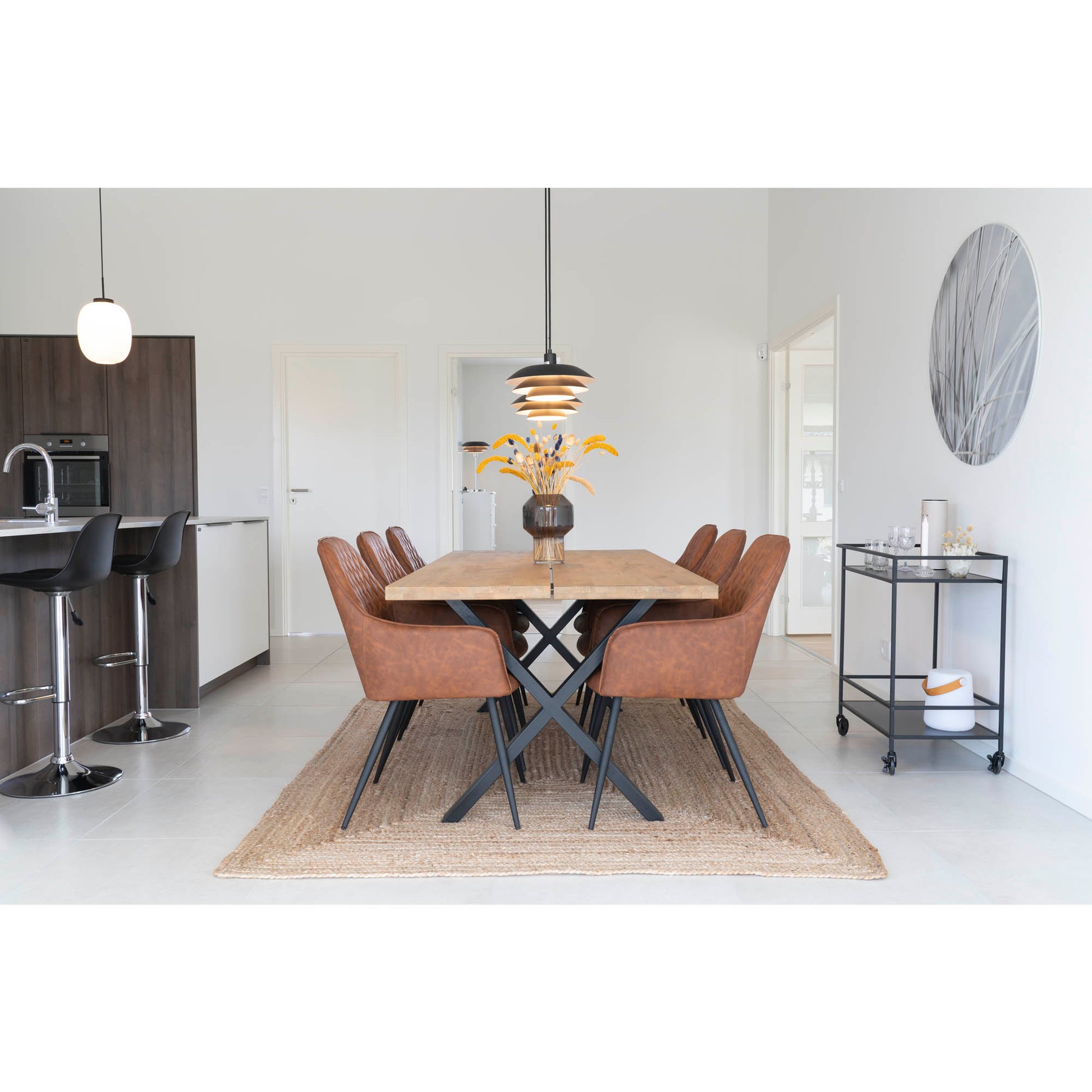 Silla de comedor Harbo - Marrón