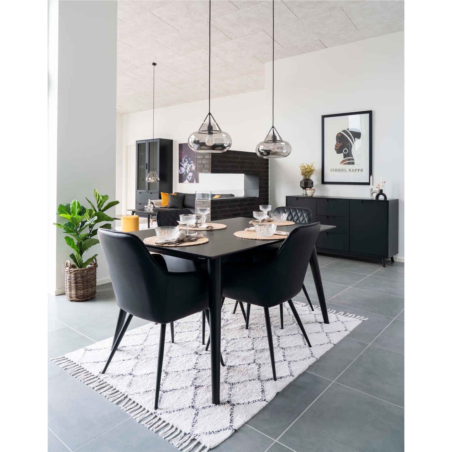 Silla de comedor Harbo - Negro