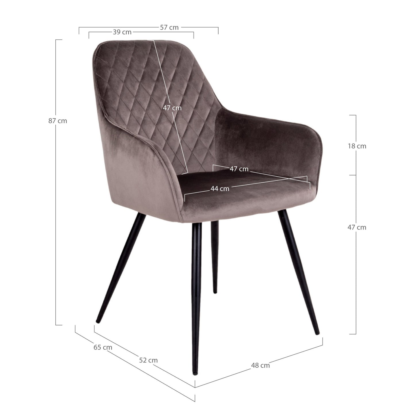 Silla de comedor Harbo - Marrón claro