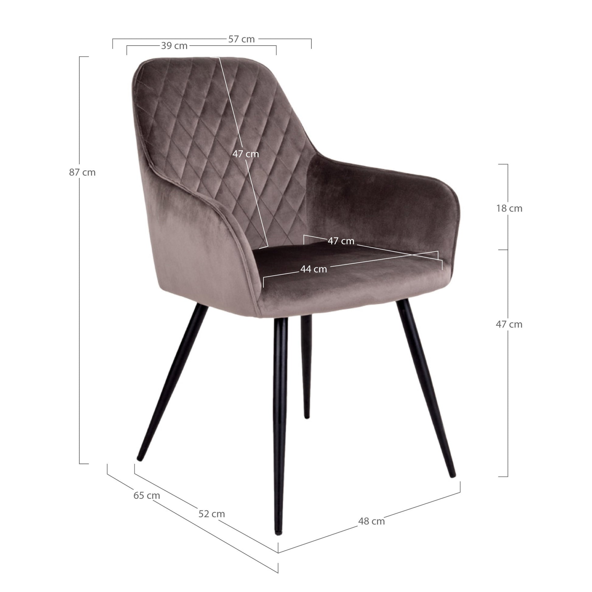 Silla de comedor Harbo - Marrón claro