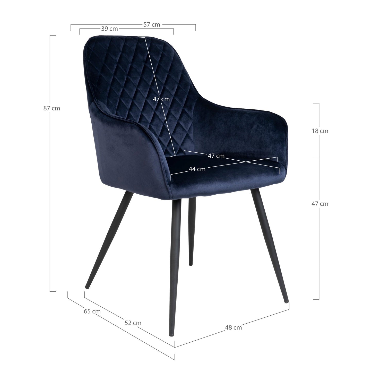 Silla de comedor Harbo - Azul