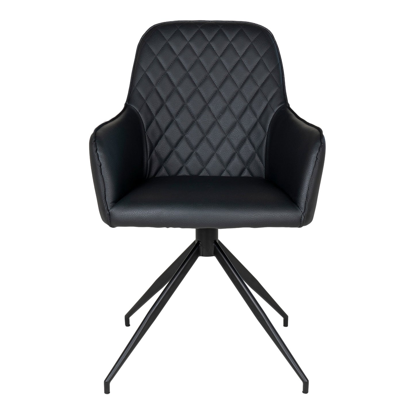 Silla de comedor Harbo con giro - Negro