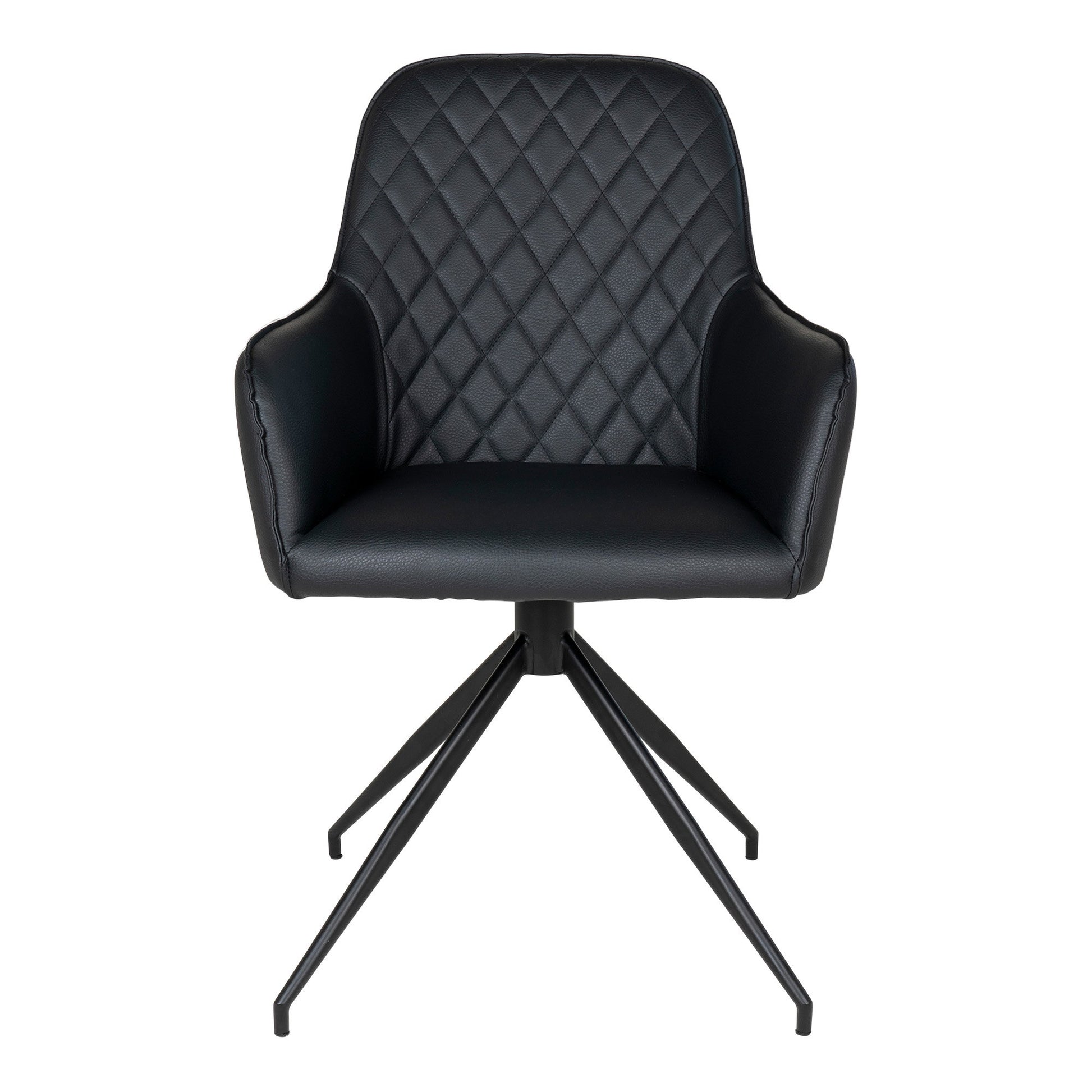 Silla de comedor Harbo con giro - Negro