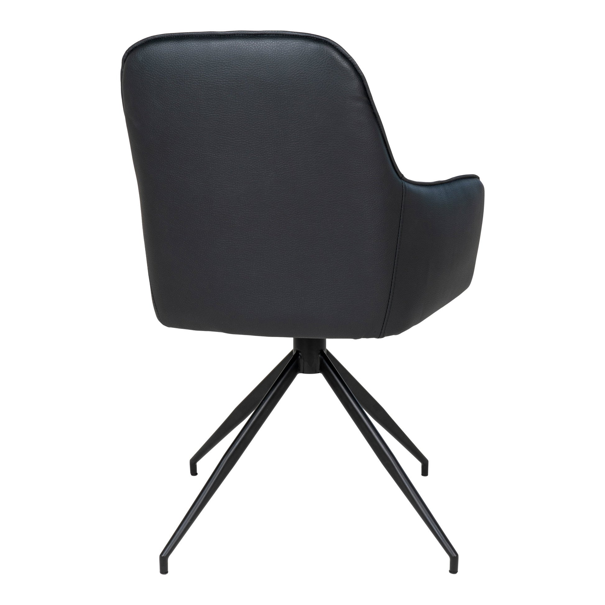Silla de comedor Harbo con giro - Negro