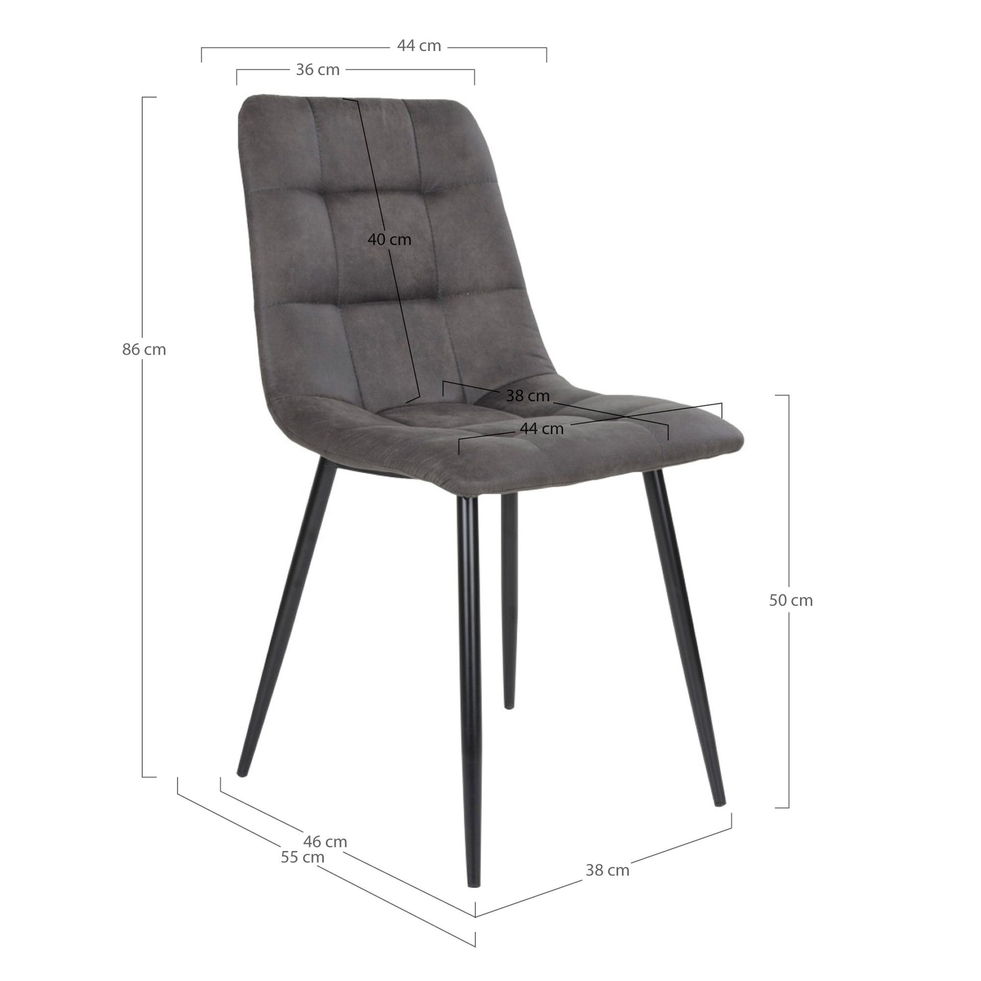 Silla de comedor Middelfart - Gris