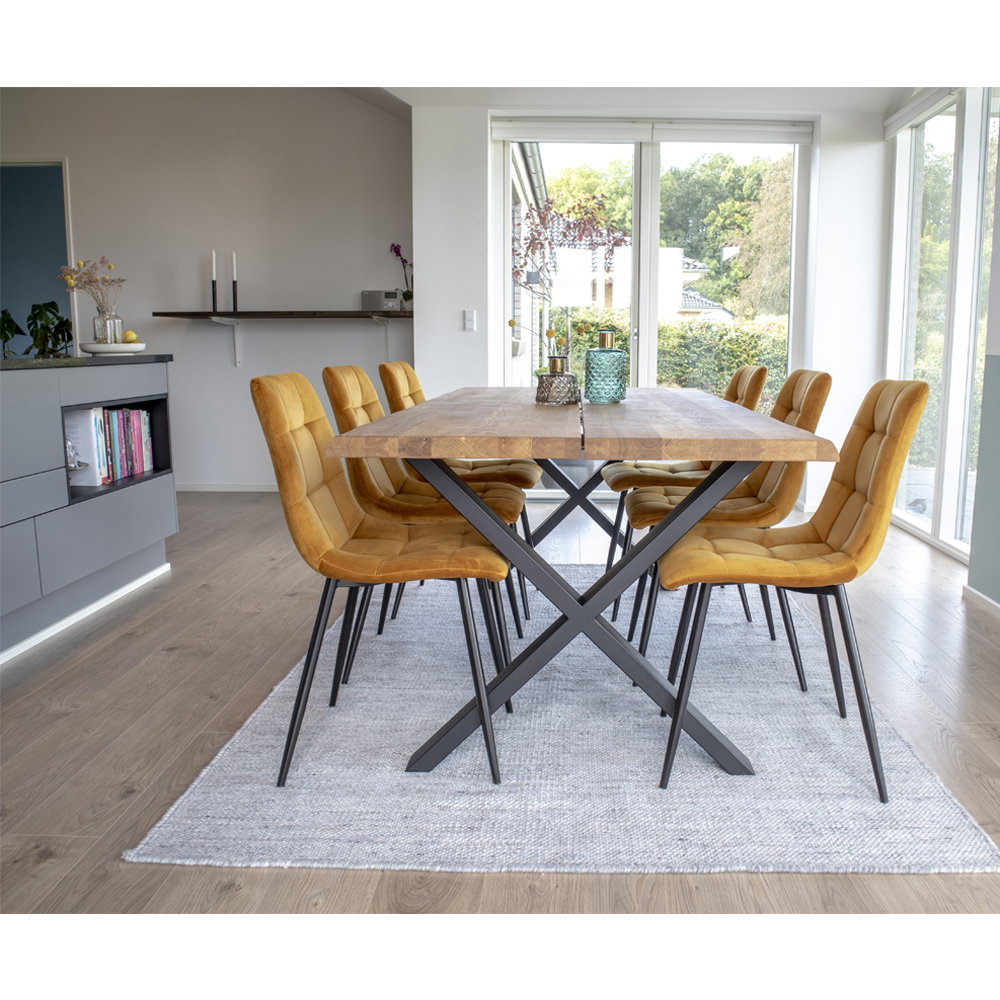 Silla de comedor Middelfart - Amarillo mostaza