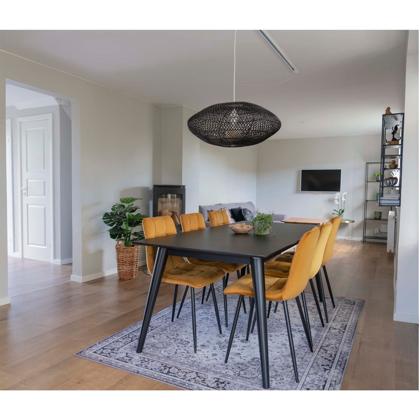 Silla de comedor Middelfart - Amarillo mostaza