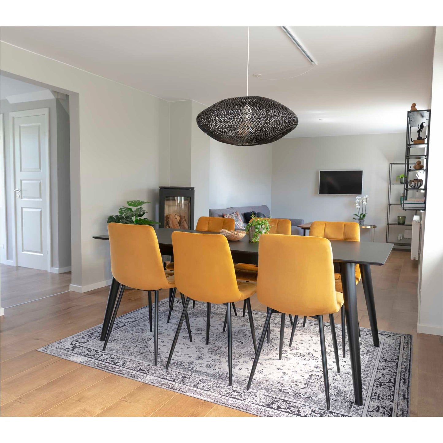 Silla de comedor Middelfart - Amarillo mostaza