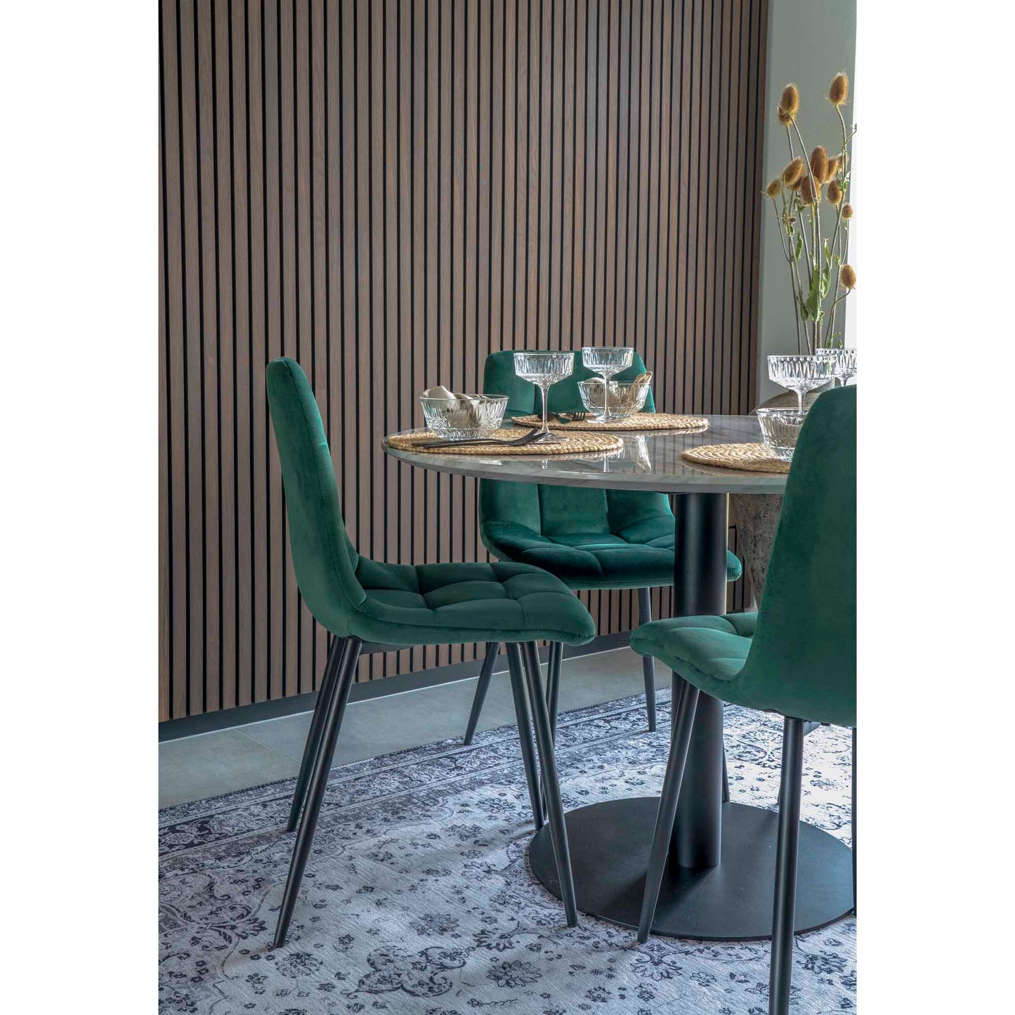 Silla de comedor Middelfart - Verde oscuro