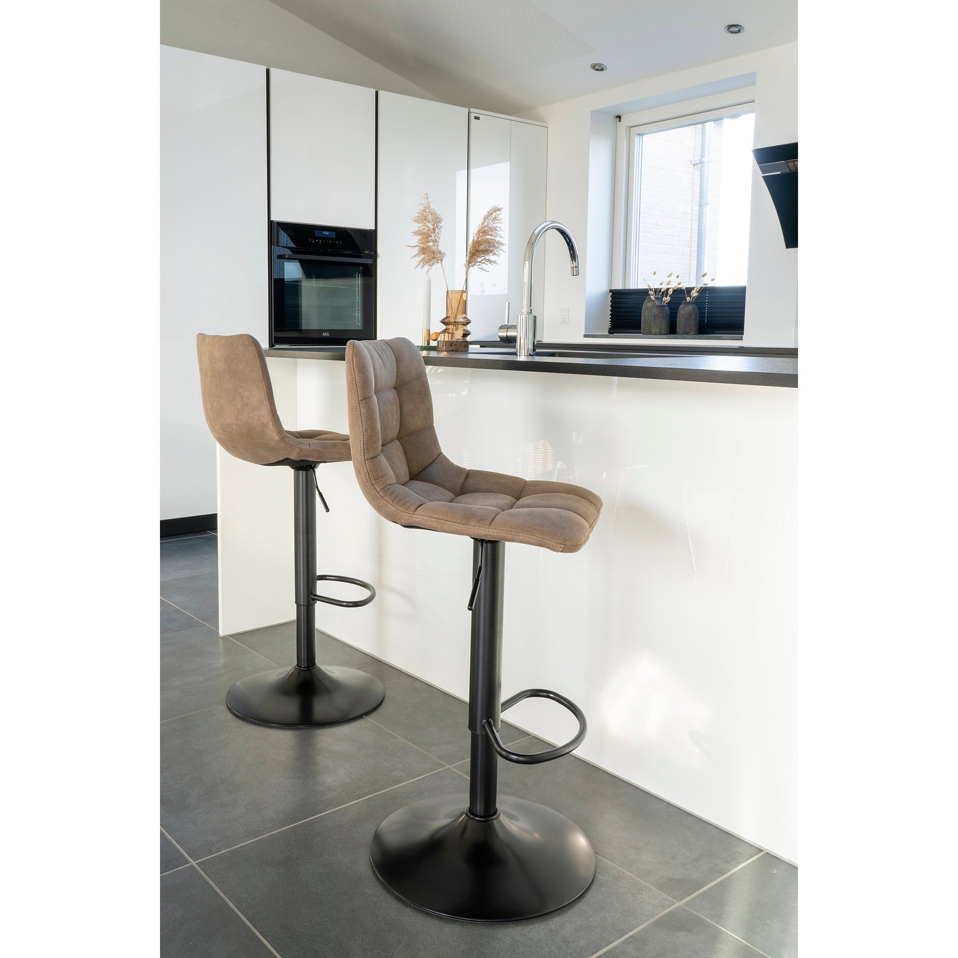 Silla de bar Middelfart - Marrón