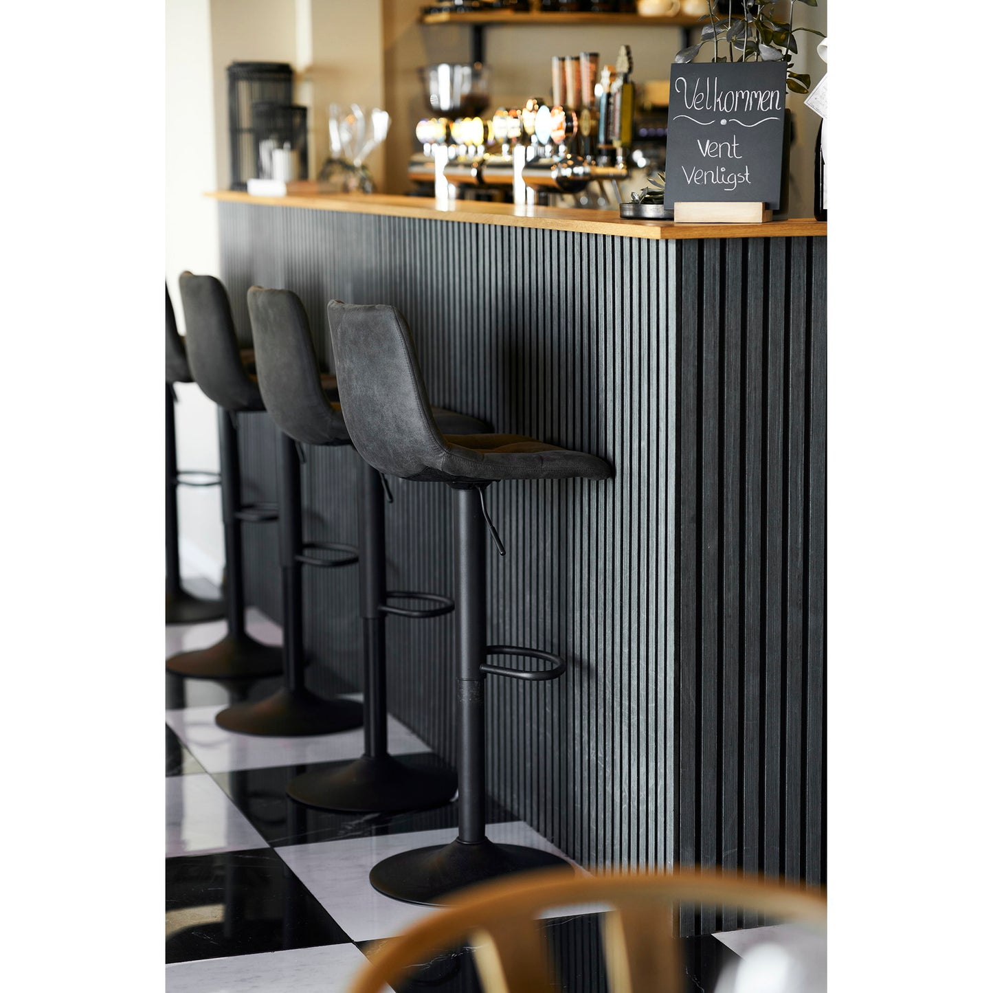 Silla de bar Middelfart - Gris
