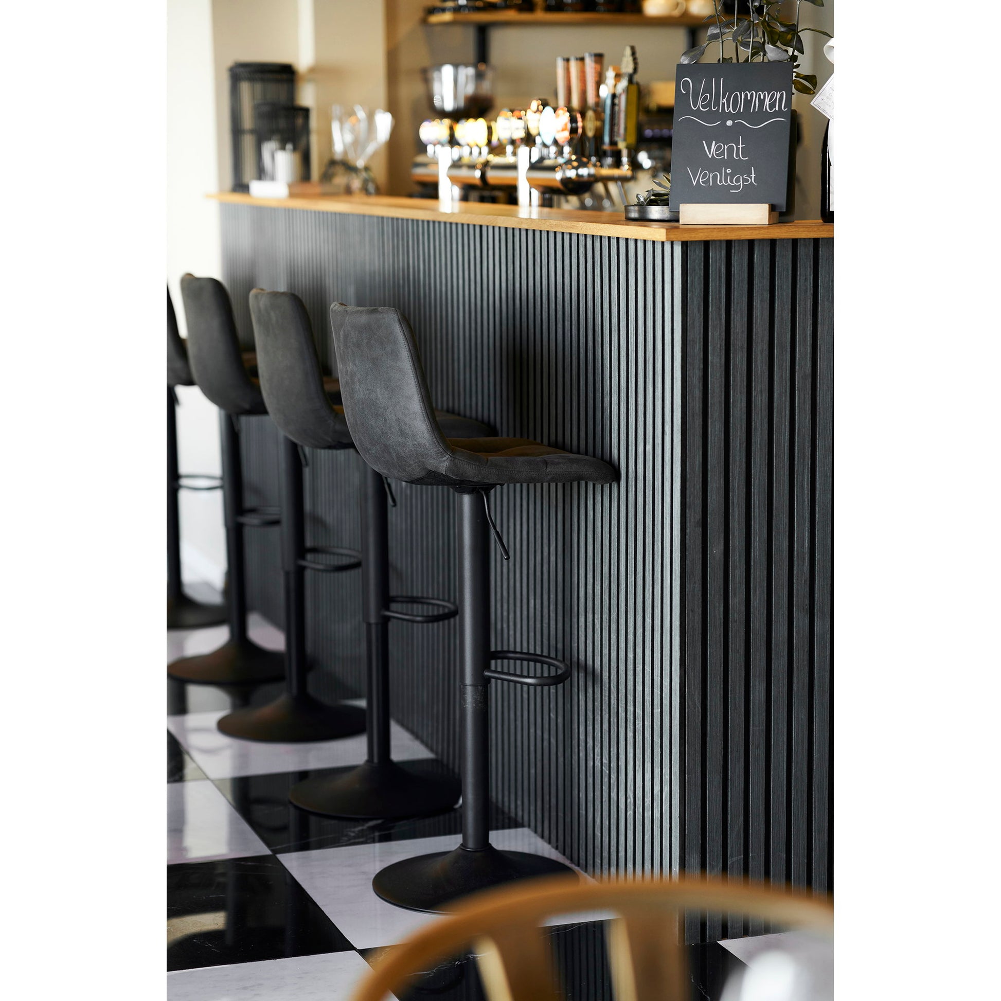 Silla de bar Middelfart - Gris