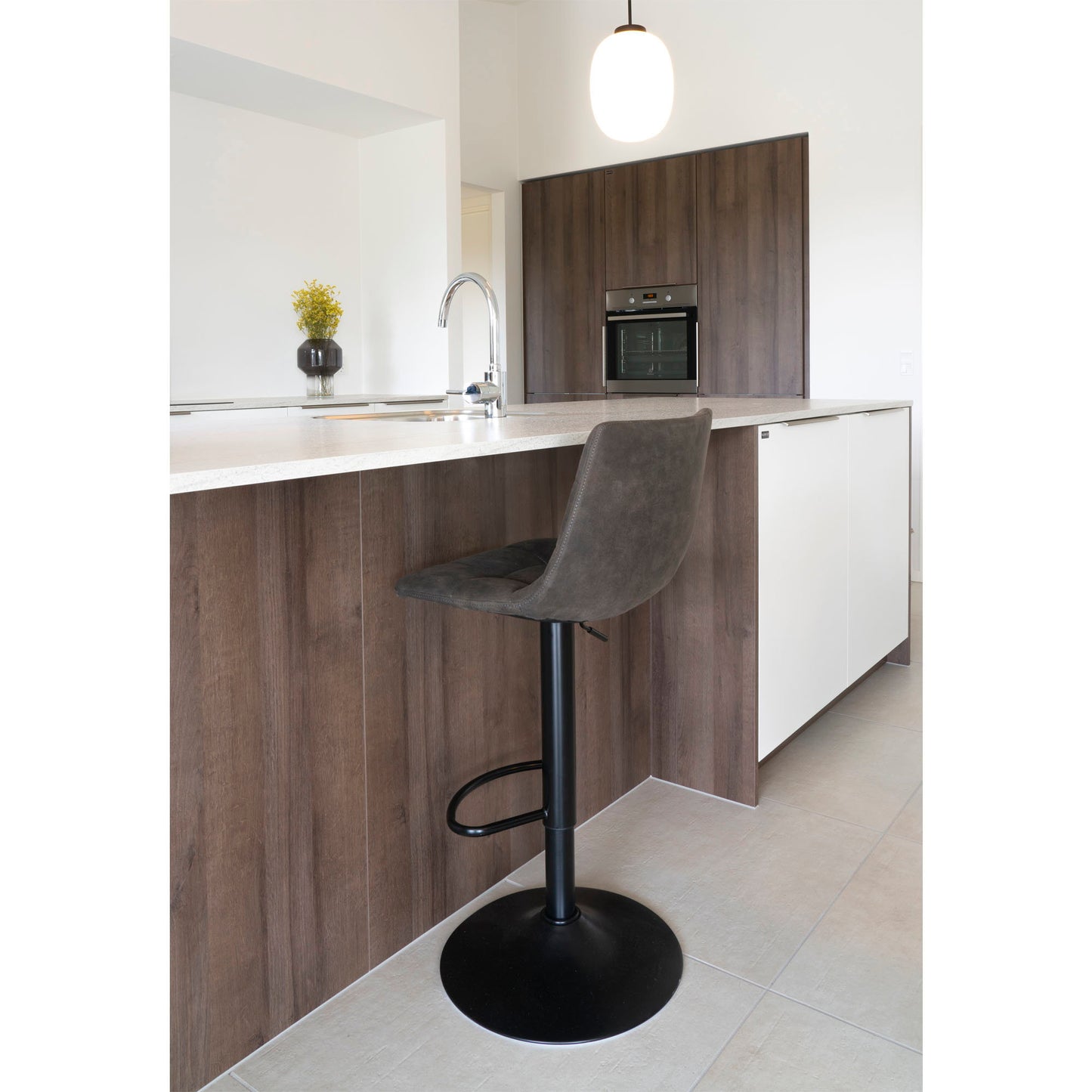 Silla de bar Middelfart - Gris
