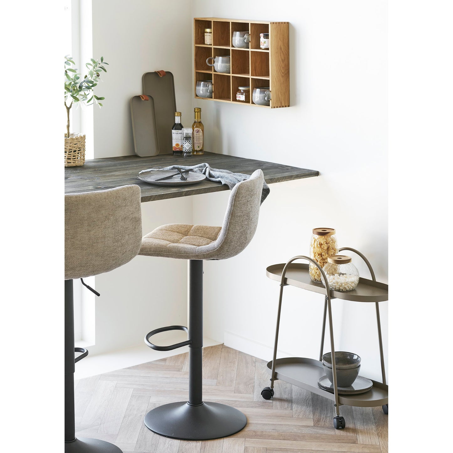 Silla de bar Middelfart - Gris
