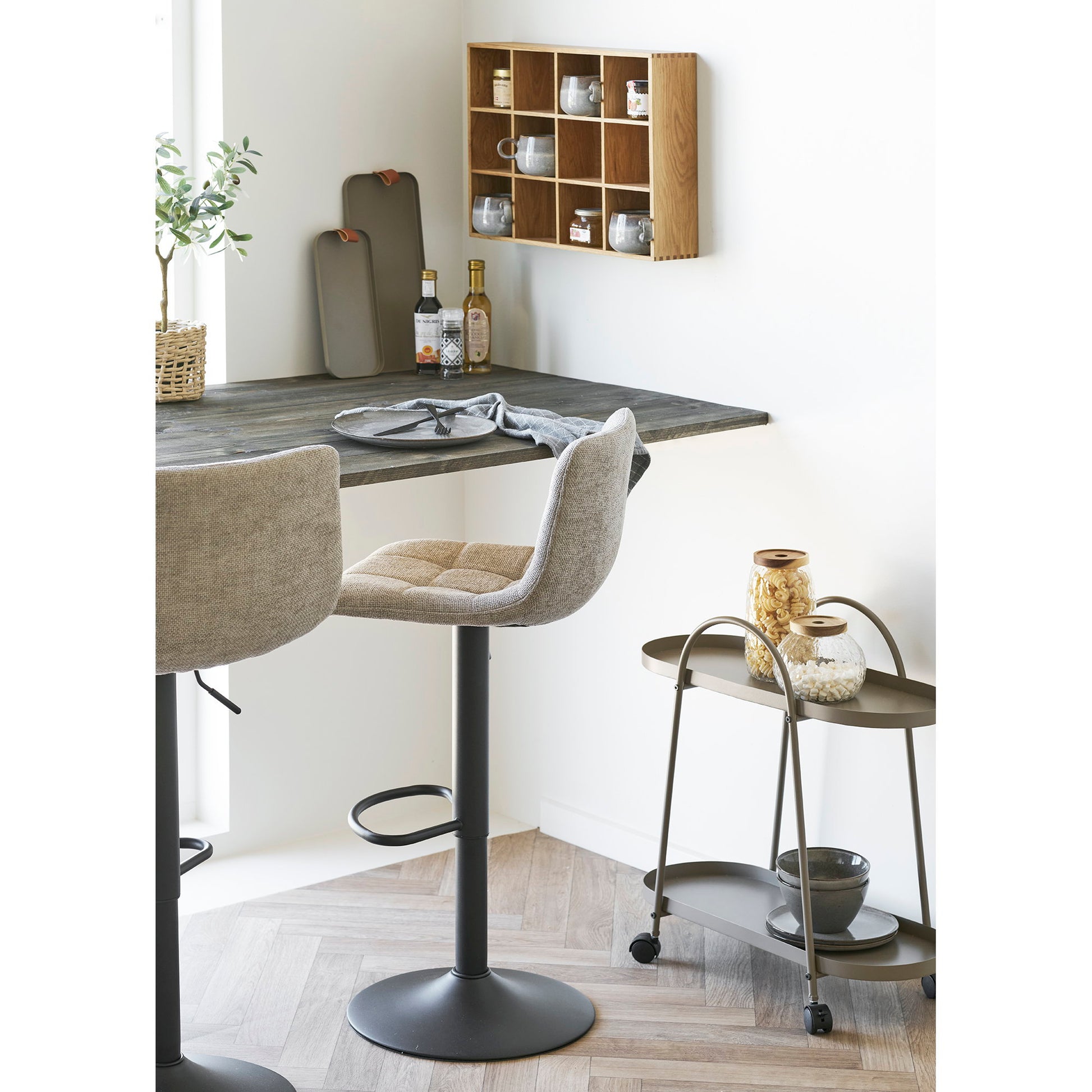 Silla de bar Middelfart - Gris