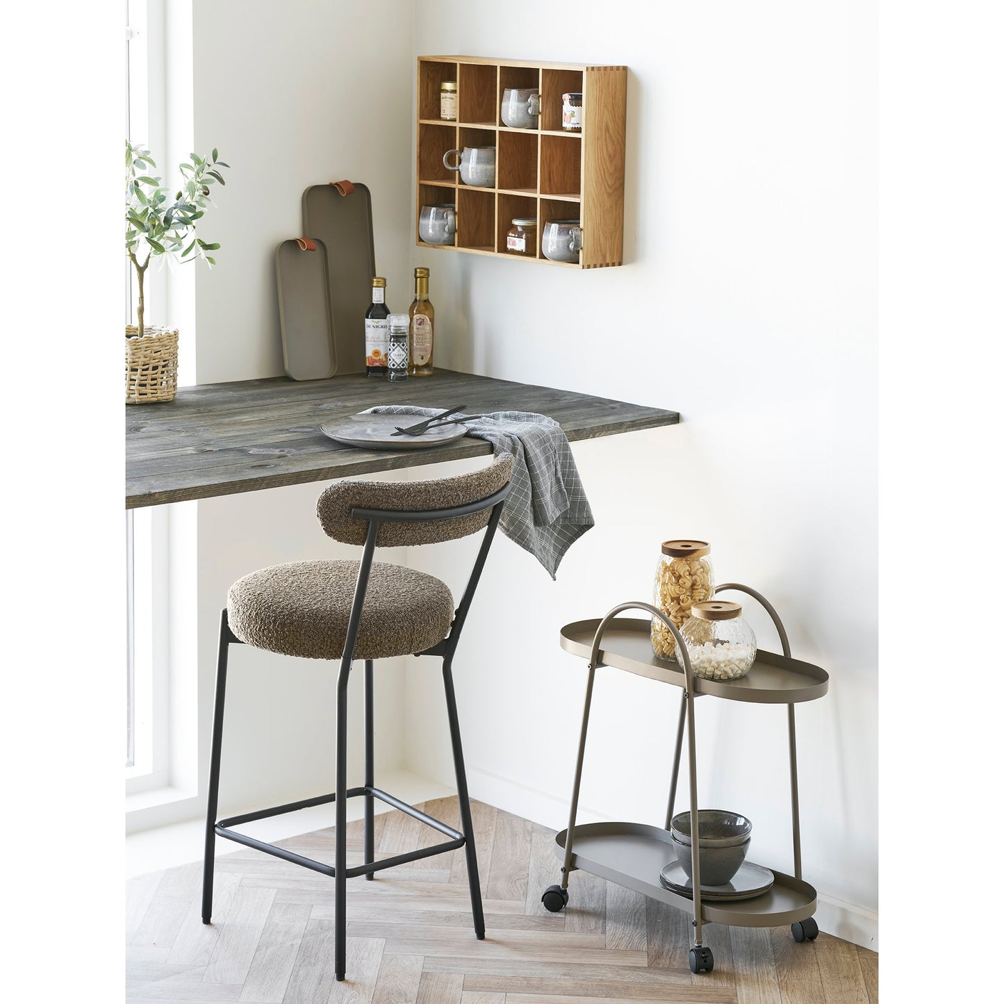Silla de mostrador Badalona - Marrón