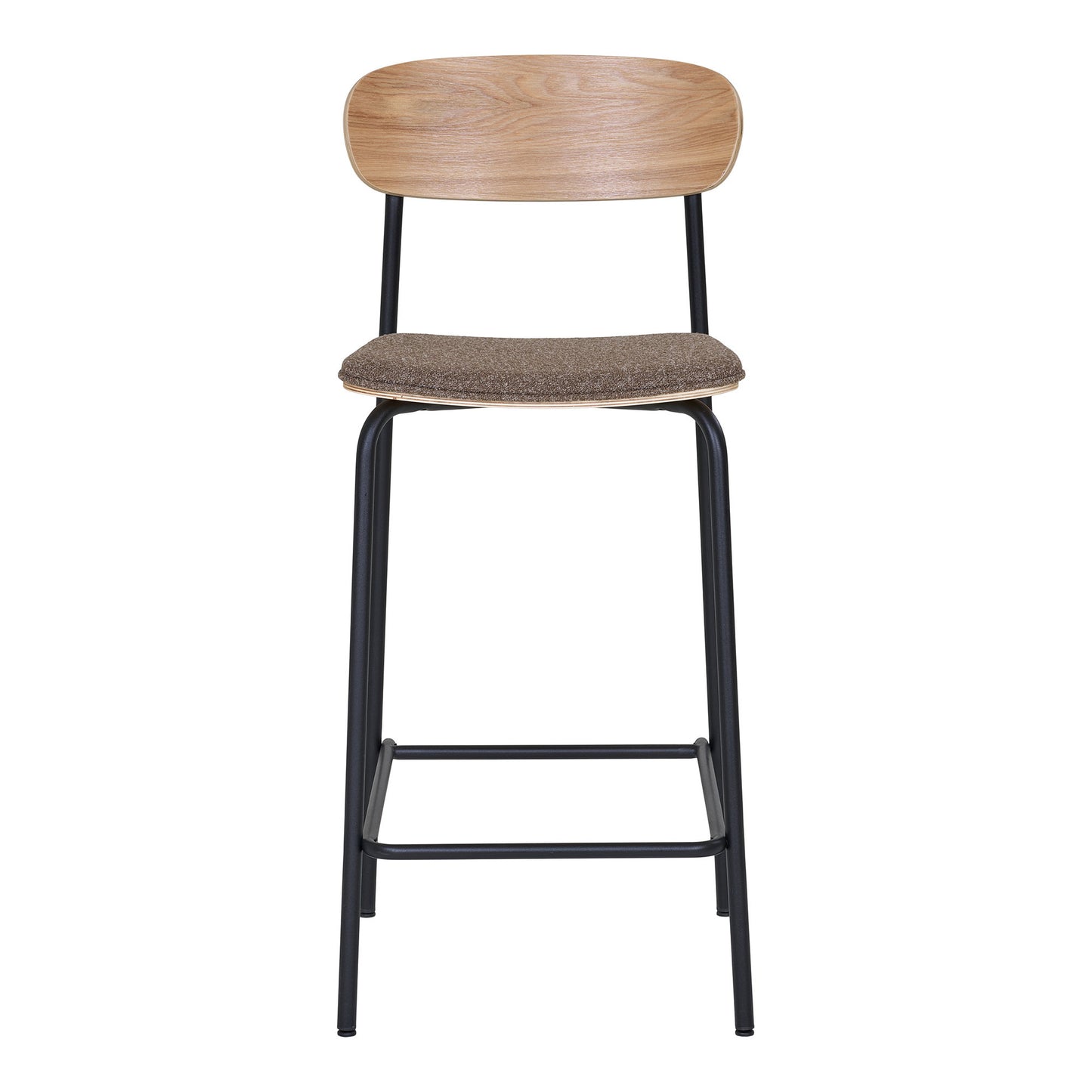 Silla de mostrador Estepona - Naturaleza / Marrón / Negro