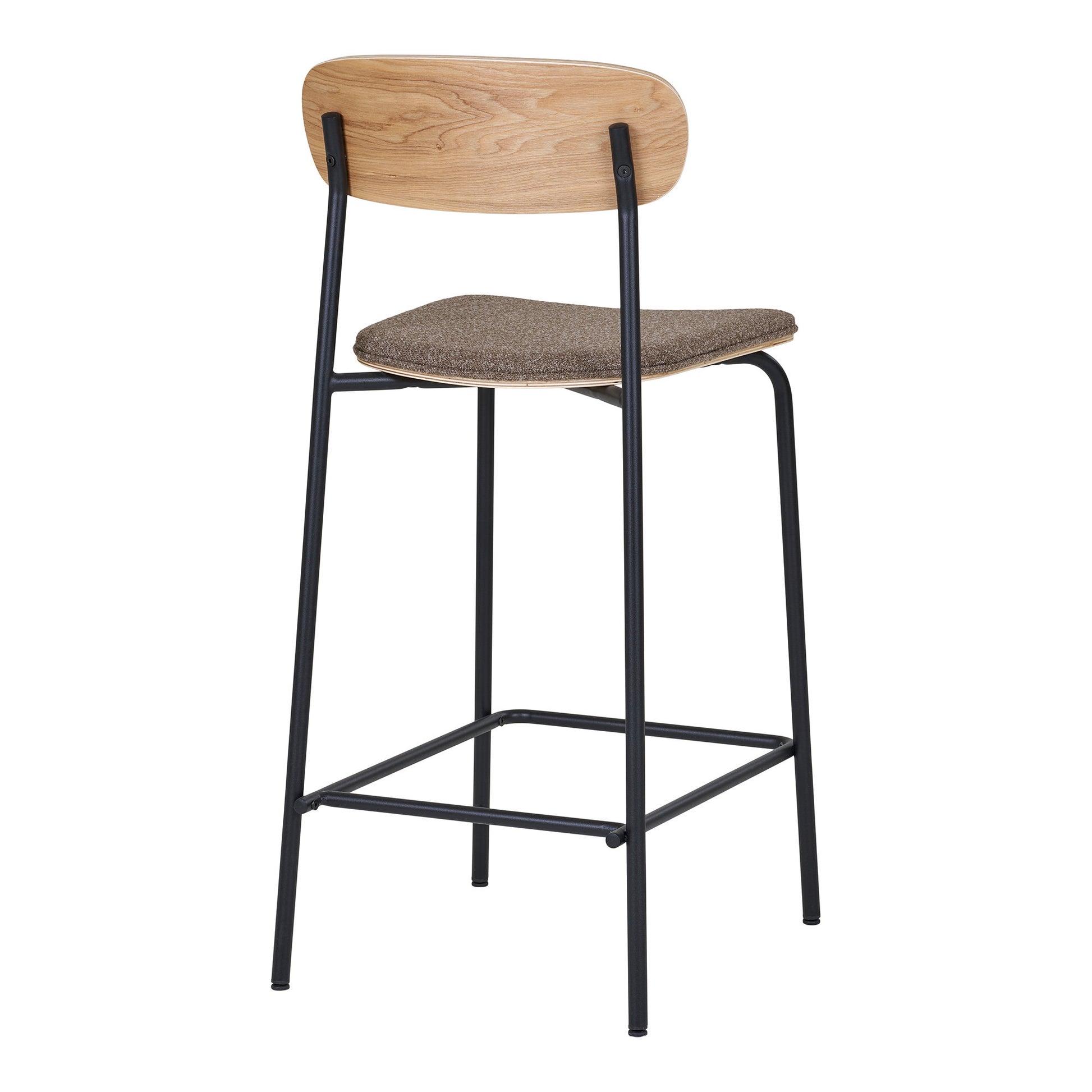 Silla de mostrador Estepona - Naturaleza / Marrón / Negro