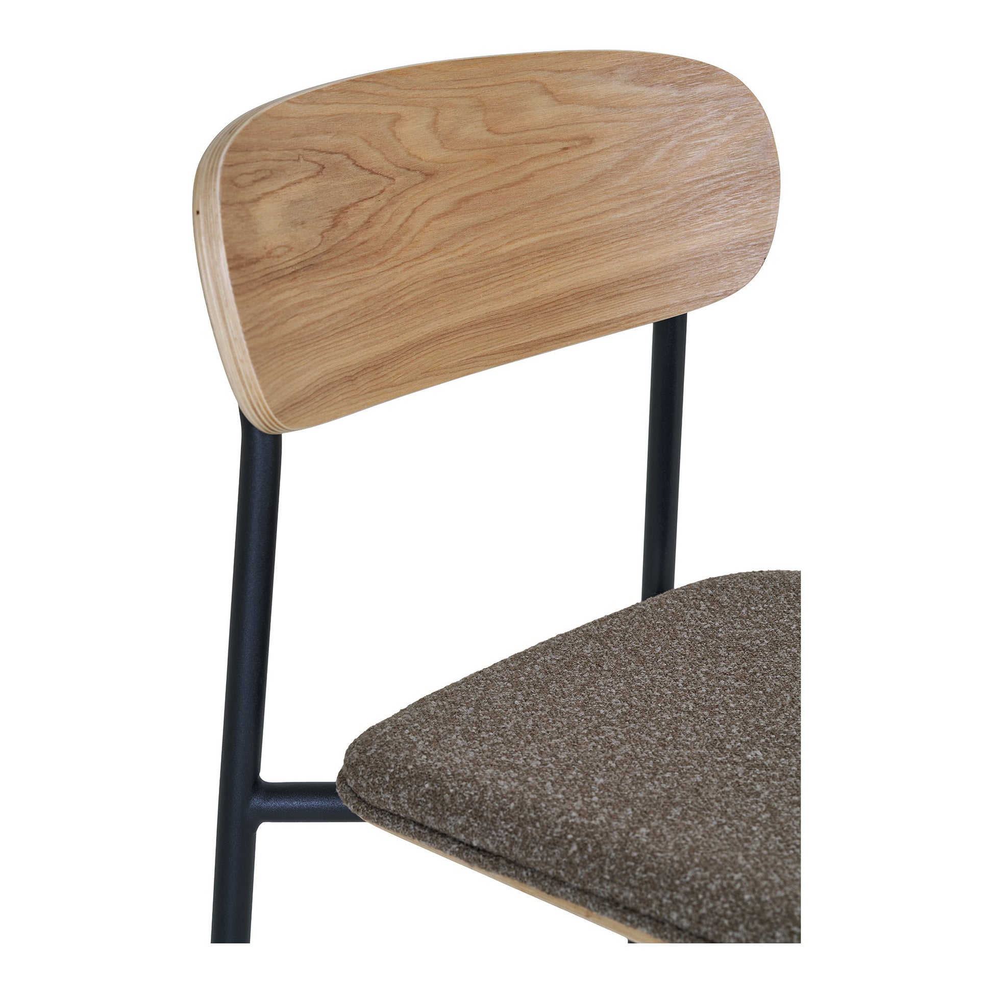 Silla de mostrador Estepona - Naturaleza / Marrón / Negro