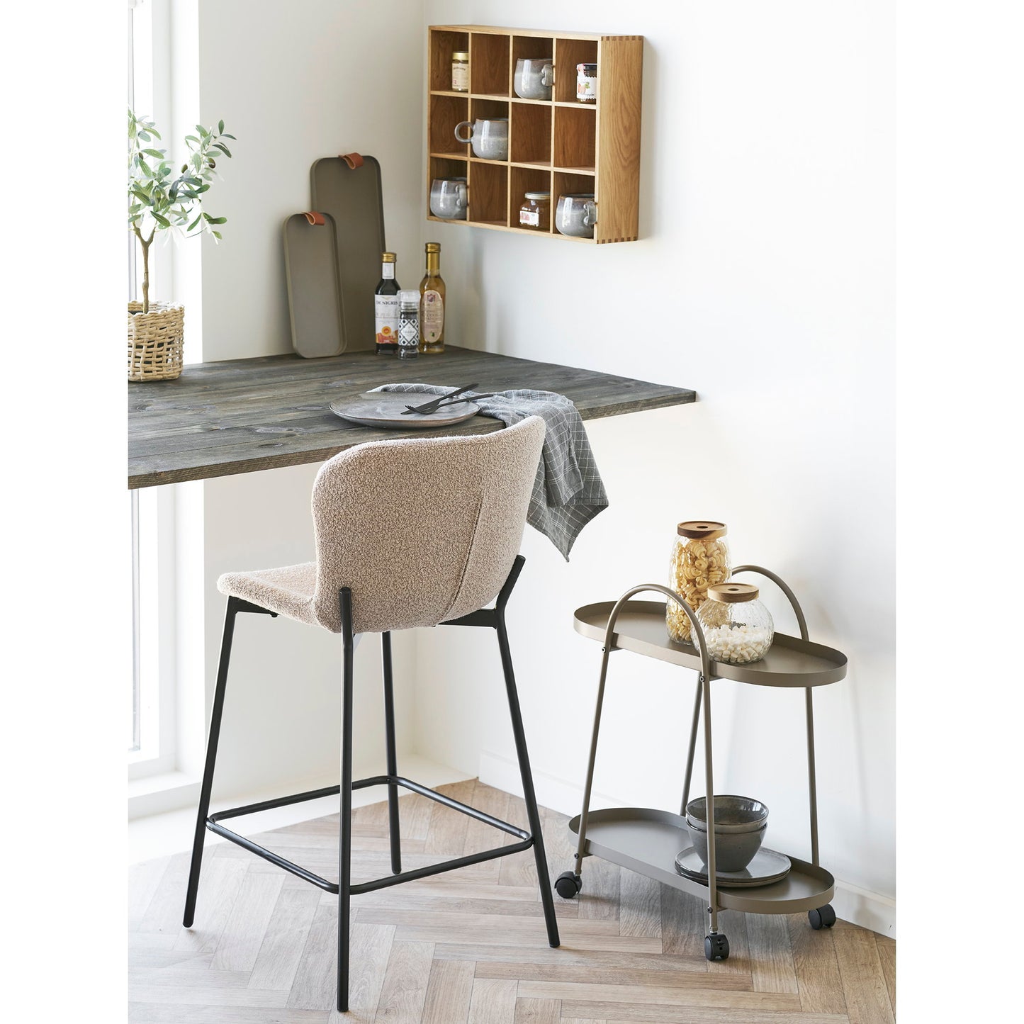 Silla de mostrador Maceda - Beige