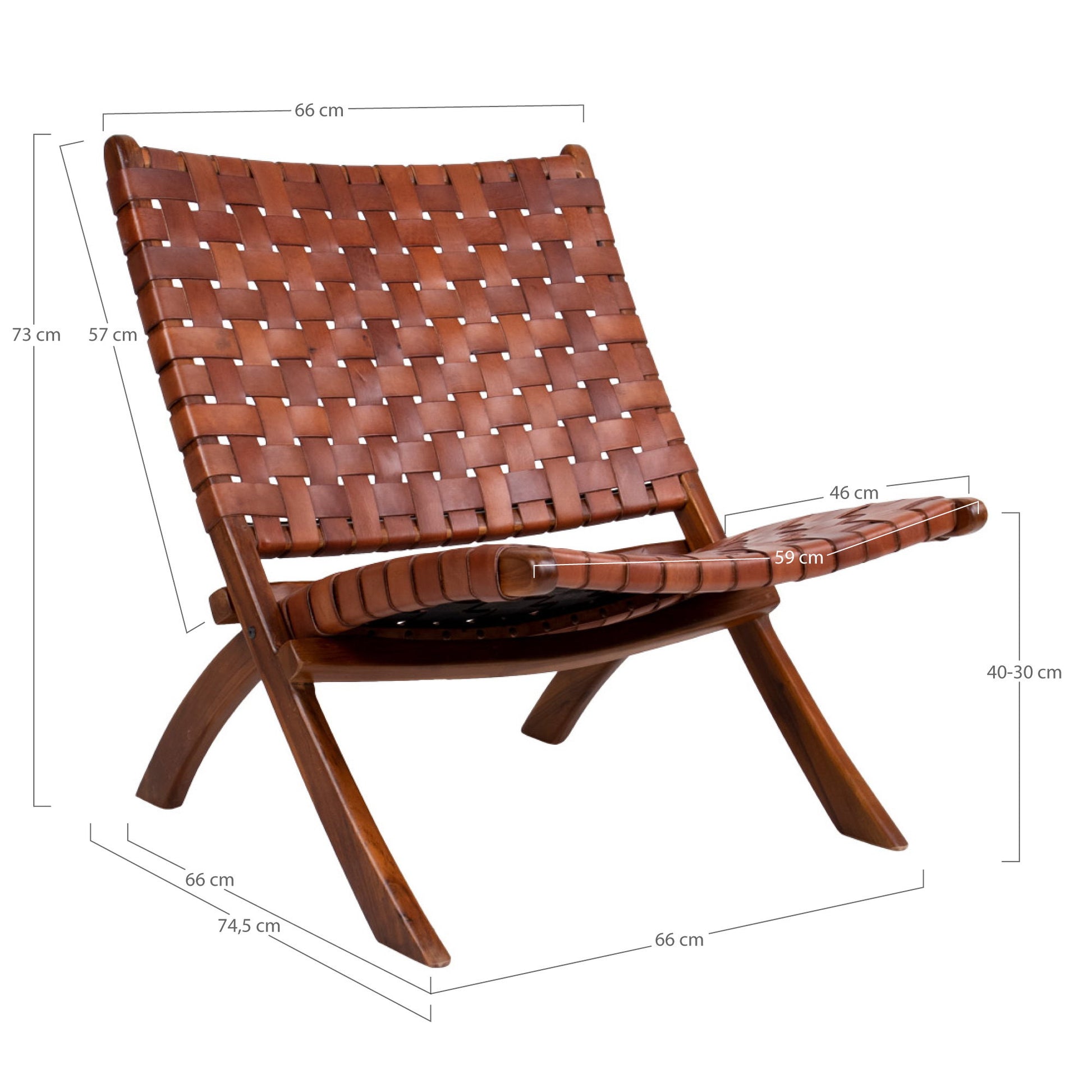 Silla plegable Perugia - Marrón