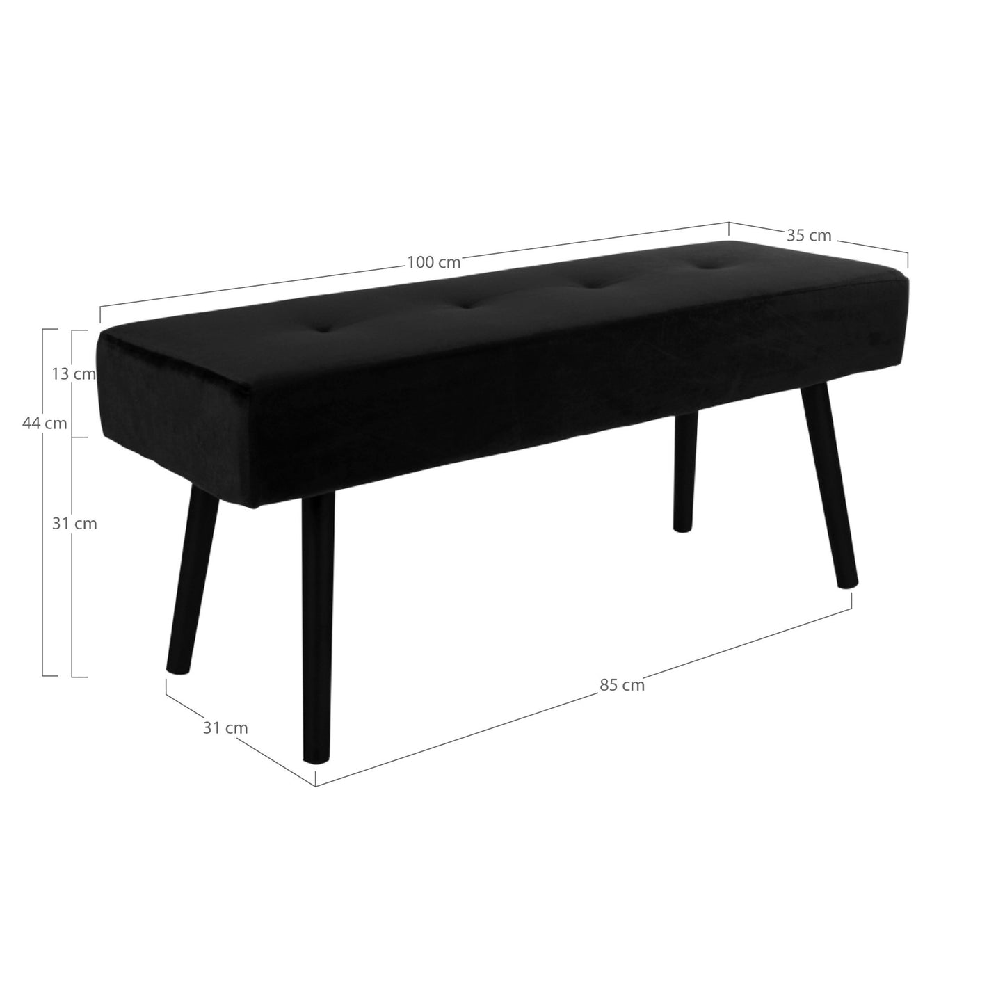 Banco Skiby - Negro