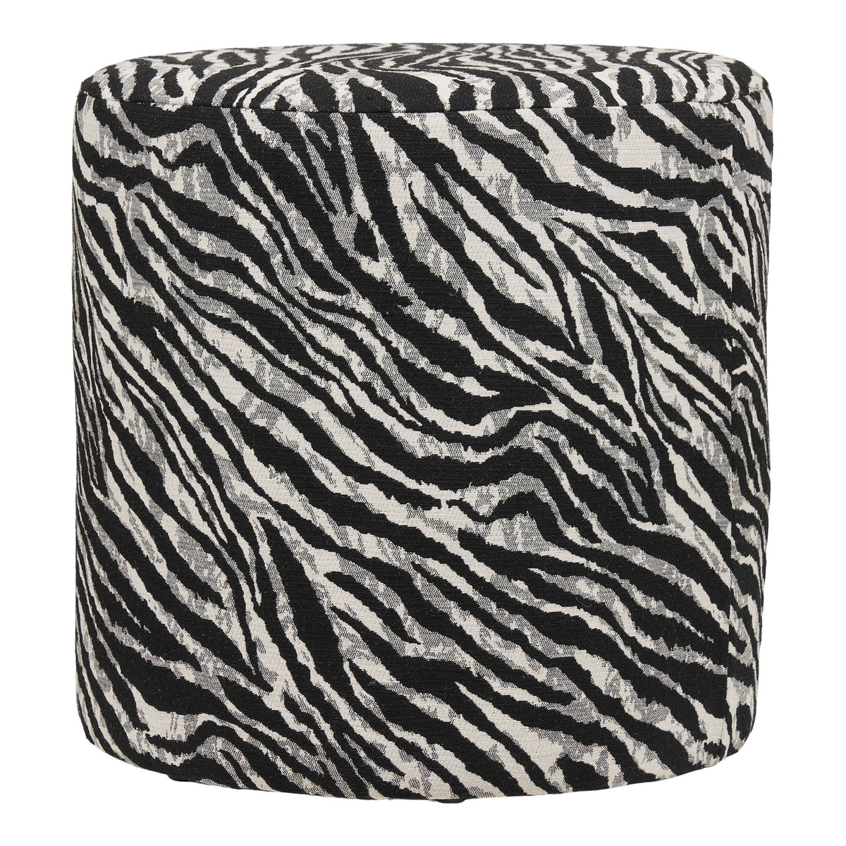 Puf Kimberley - Negro / Blanco