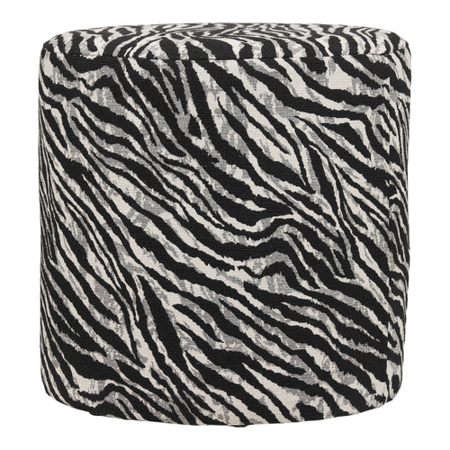 Puf Kimberley - Negro / Blanco