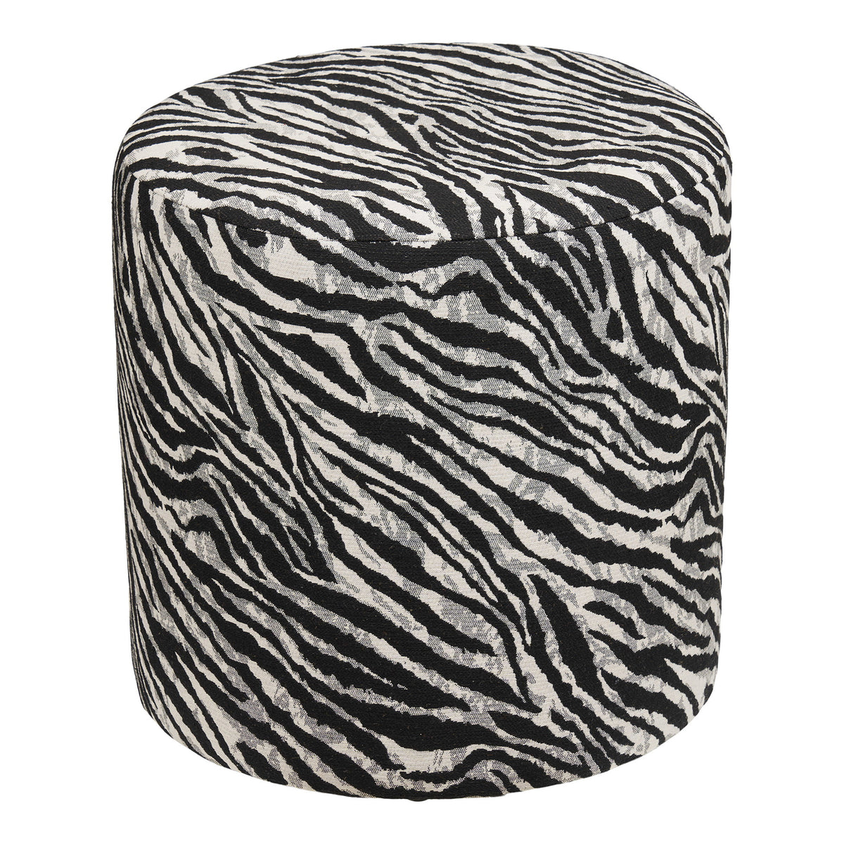 Puf Kimberley - Negro / Blanco