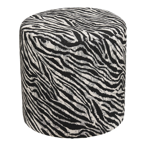 Puf Kimberley - Negro / Blanco