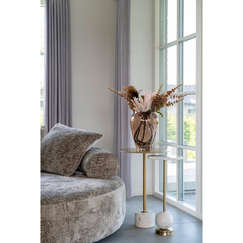 Salo Side Table - Brass / Marble