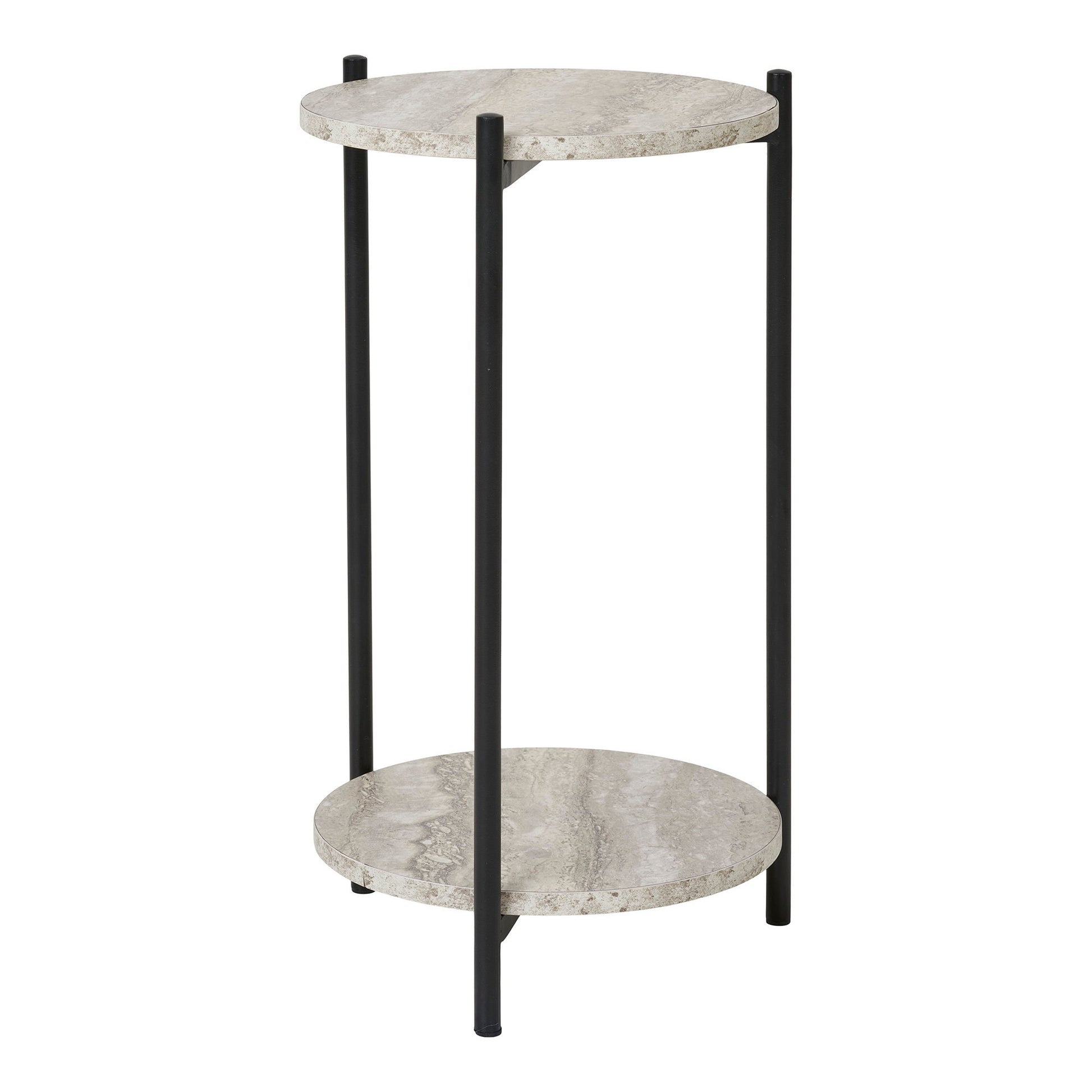 Mesa auxiliar Leuven - Negro / Beige