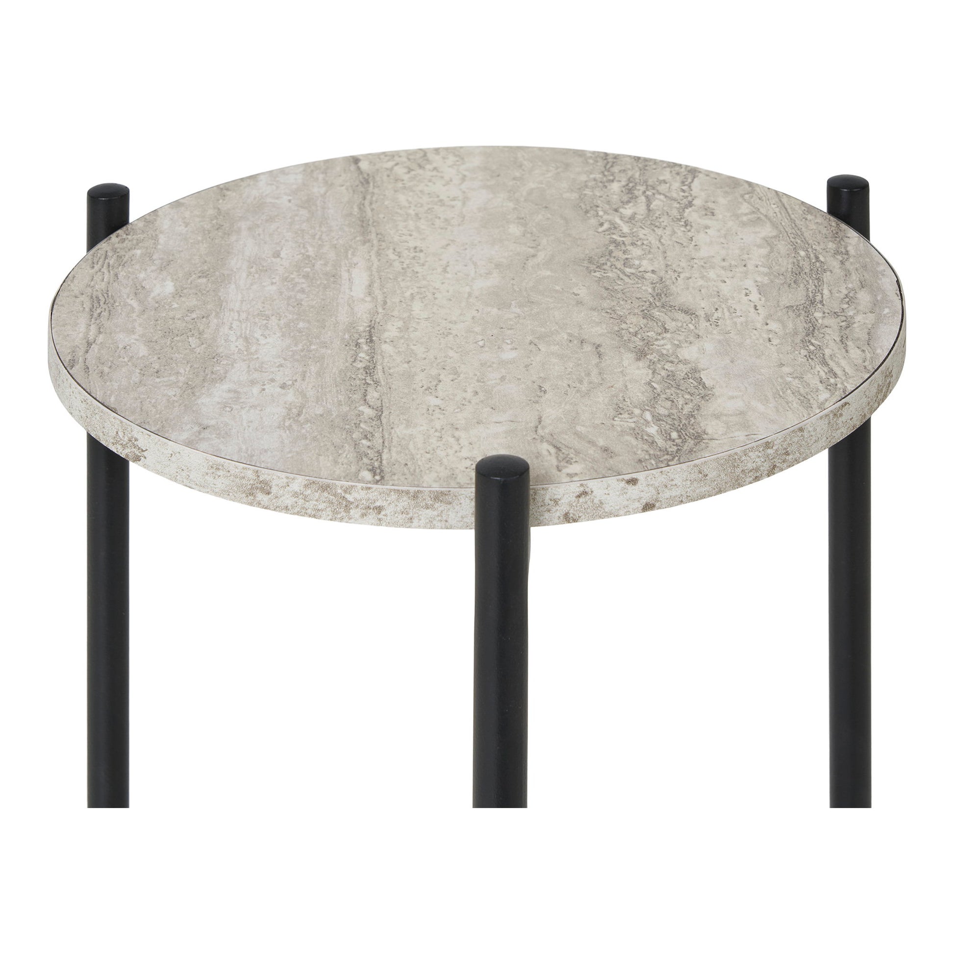 Mesa auxiliar Leuven - Negro / Beige