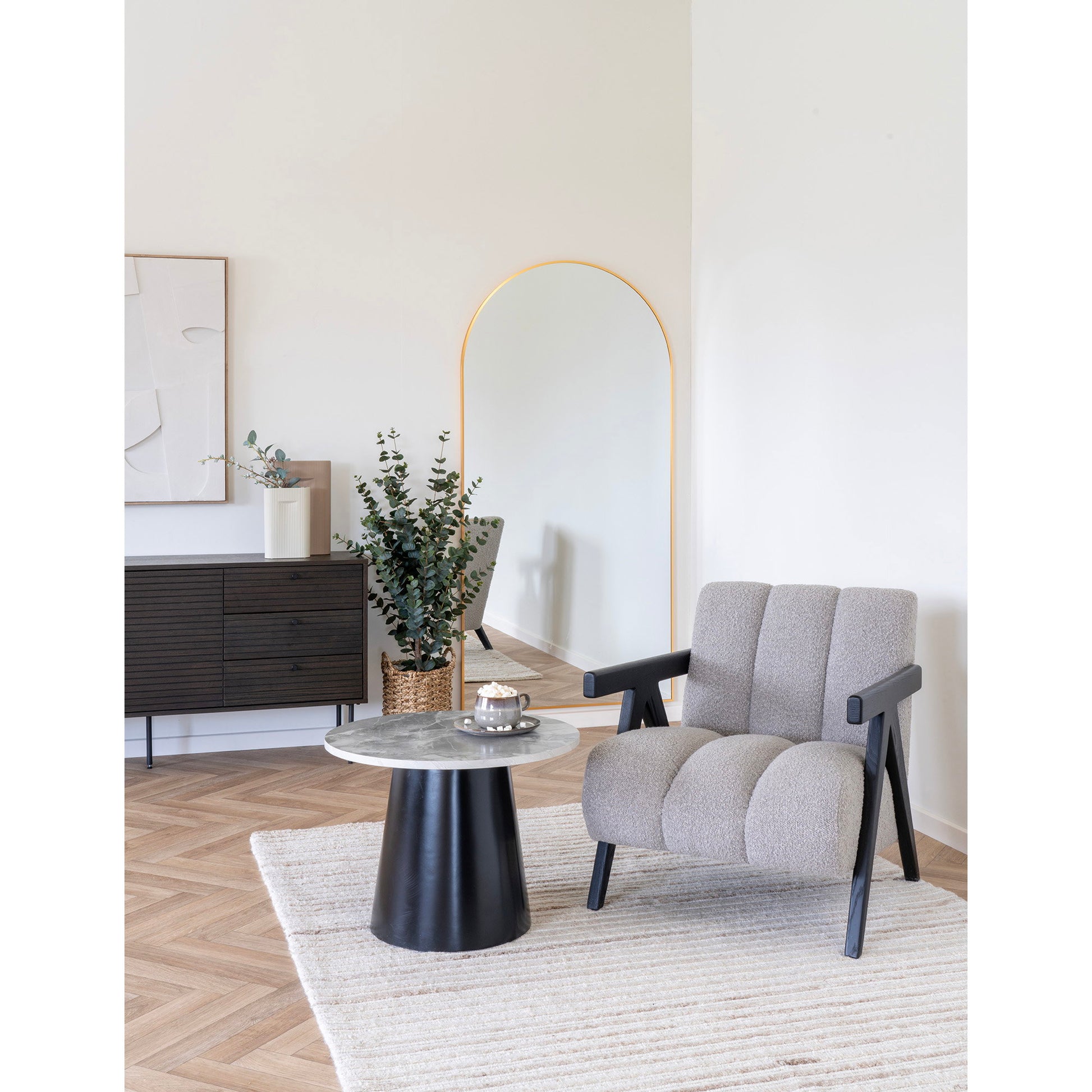 Mesa de centro Brito - Gris / Negro