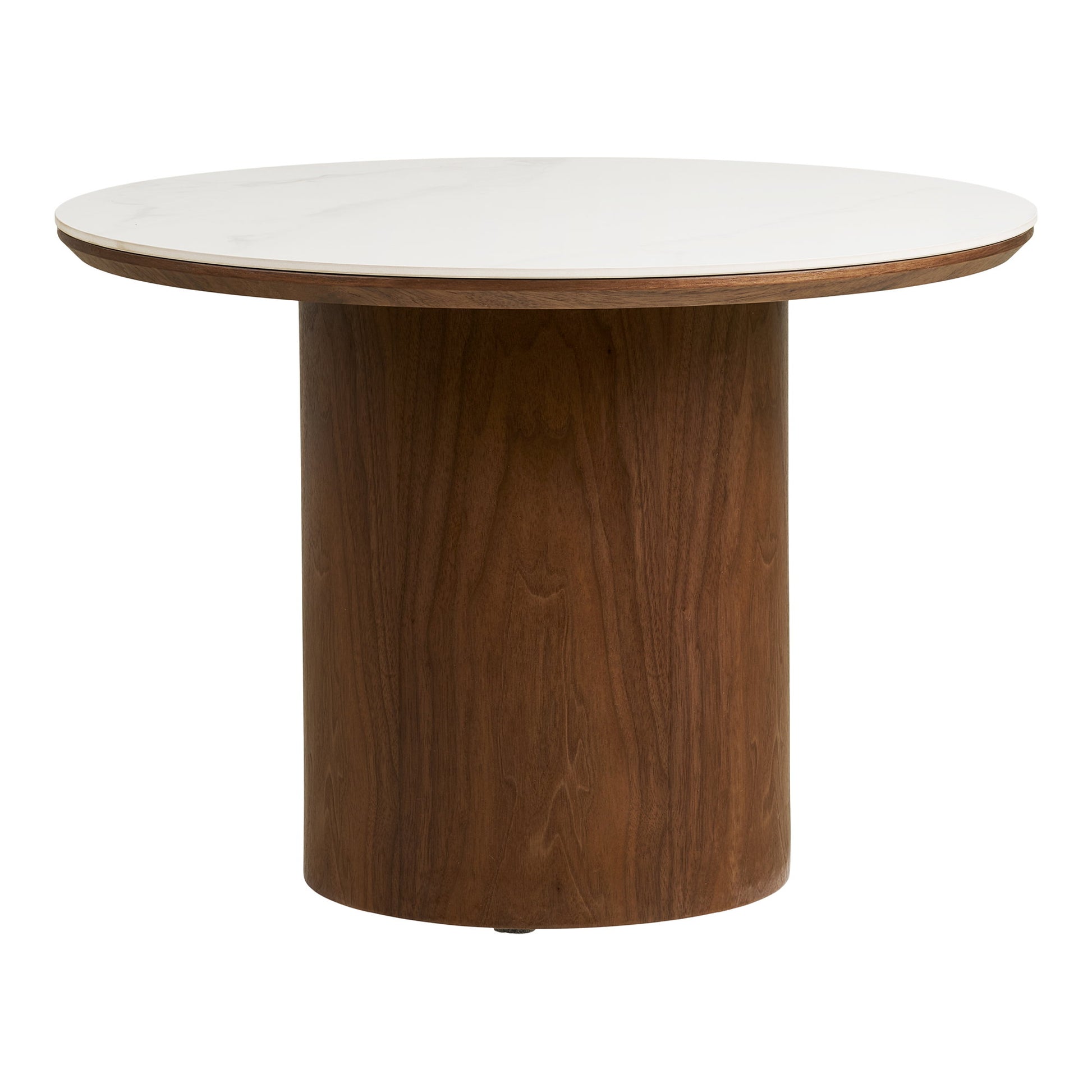 Mesa de centro Noli - Blanco / Marrón oscuro